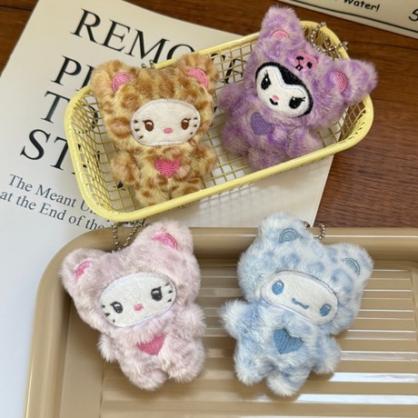 Sanrio Keychains 2025 New Plush Sanrio Key Chain Pendant Ins Girly Heart Key Cha