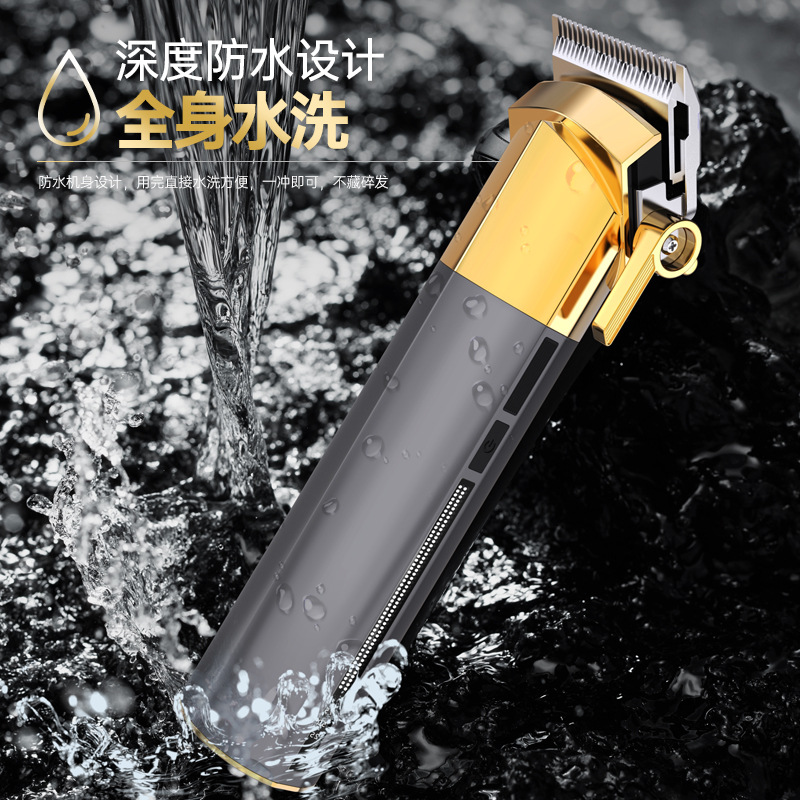 Electric hair clipper salon hair cutter specialized charging razor hair trimmer professional beard shaver retro oil head clipper cross-border