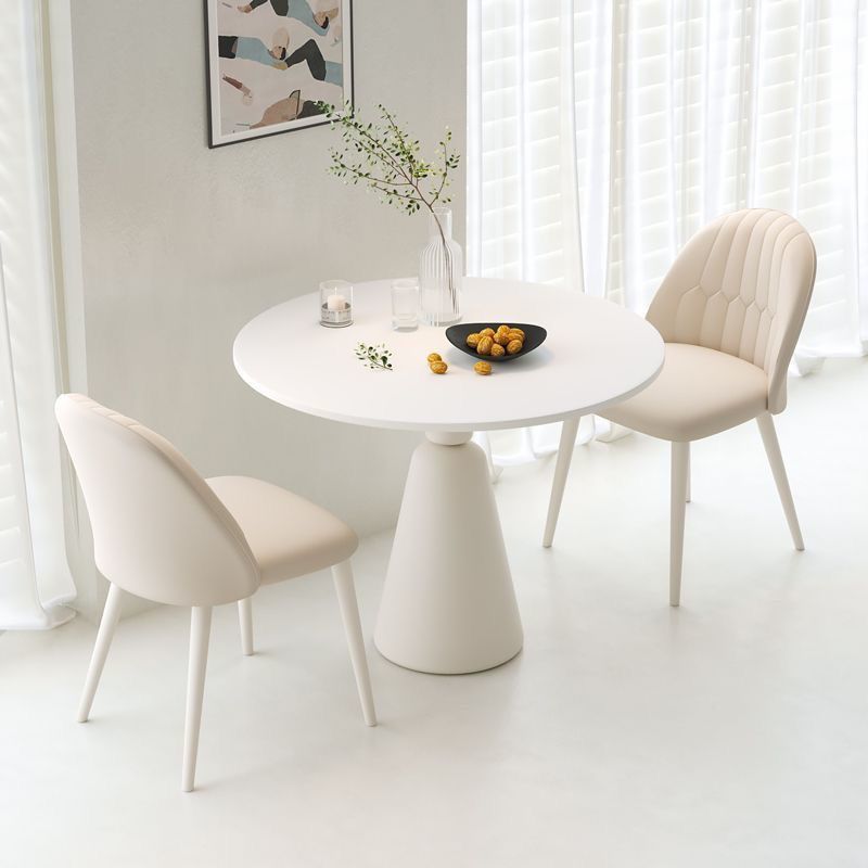 Home Balcony Small Apartment Cream-Style Dining Table and Chair Set, Light Luxury Reception and Negotiation Table, French-Style Small Round Table