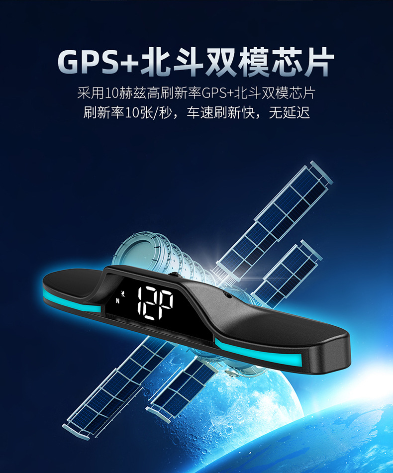 Cross-Border Car Universal Hud Head-Up Display Gps Speed Alarm Driving Speed Car Display G15