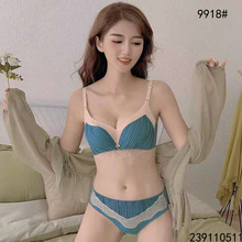 9918婴儿棉胸罩库存无钢圈文胸处理尾货弹力边布蕾丝聚拢内衣