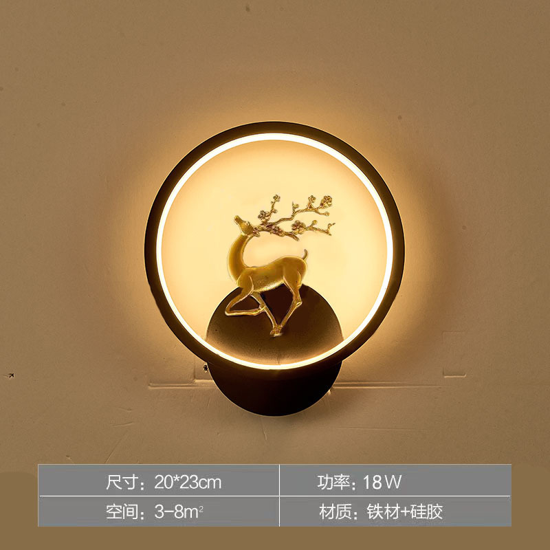 网红壁灯楼梯过道走廊灯简约现代个性创意月亮儿童房灯卧室床头灯|undefined