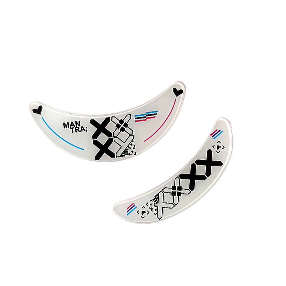 Adecuado para libélula F1 juego de impresión en blanco y negro juego de pegatinas de pie de vidrio de ratón de vidrio templado almohadilla de pie de ratón