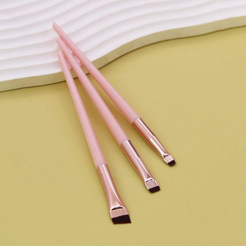 Hoja delineador de ojos cepillo de CEJA cepillo de cabeza plana delineador de ojos portátil lápiz pincel de maquillaje herramientas de belleza