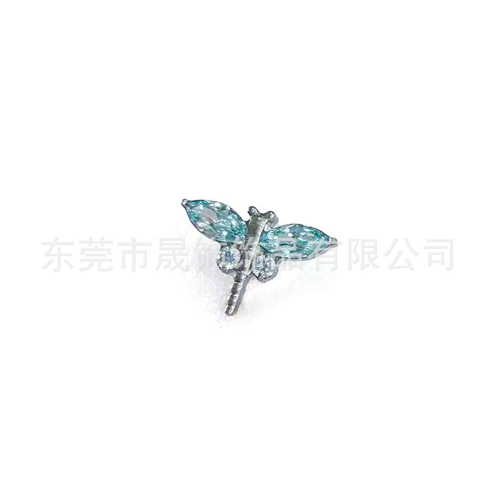 F136 Titanium 蜻蜓包 Studded Cubic Zirconia Labret Stud Ear 蜗钉 G23 Implant Grade Titanium 人体 Piercing Jewelry Helix Cartilage Stud