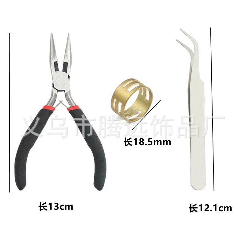 Amazon hot selling metal accessories open ring toothless pointed pliers jewelry DIY multi-function tool pliers tweezers