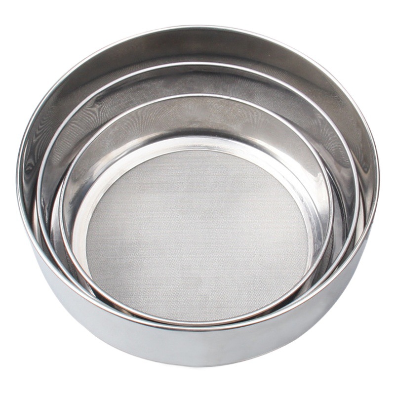 40 Mesh Stainless Steel Flour Sieve, Thickened Round Rice Flour Sieve, Diameter 9Cm~34Cm, Aimanwu Baking Steel Sieve for Home Use