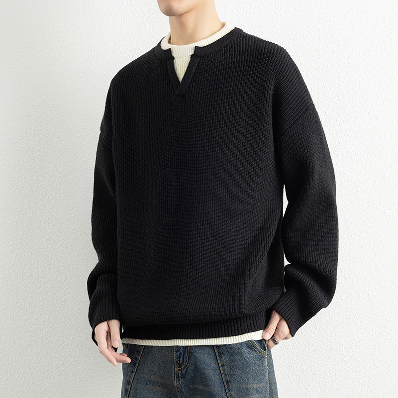 2026秋季青少年圆领长袖腈纶针织衫宽松型透气运动上衣，男装针织衫/毛衣，星座614