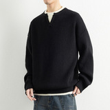 2026秋季青少年圆领长袖腈纶针织衫宽松型透气运动上衣，男装针织衫/毛衣，星座614