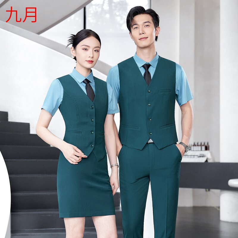 Ktv Waiter Billiard Room Club Men's and Women's Vest Workwear Professional Vest Suit Work Clothes Embroidered Logo