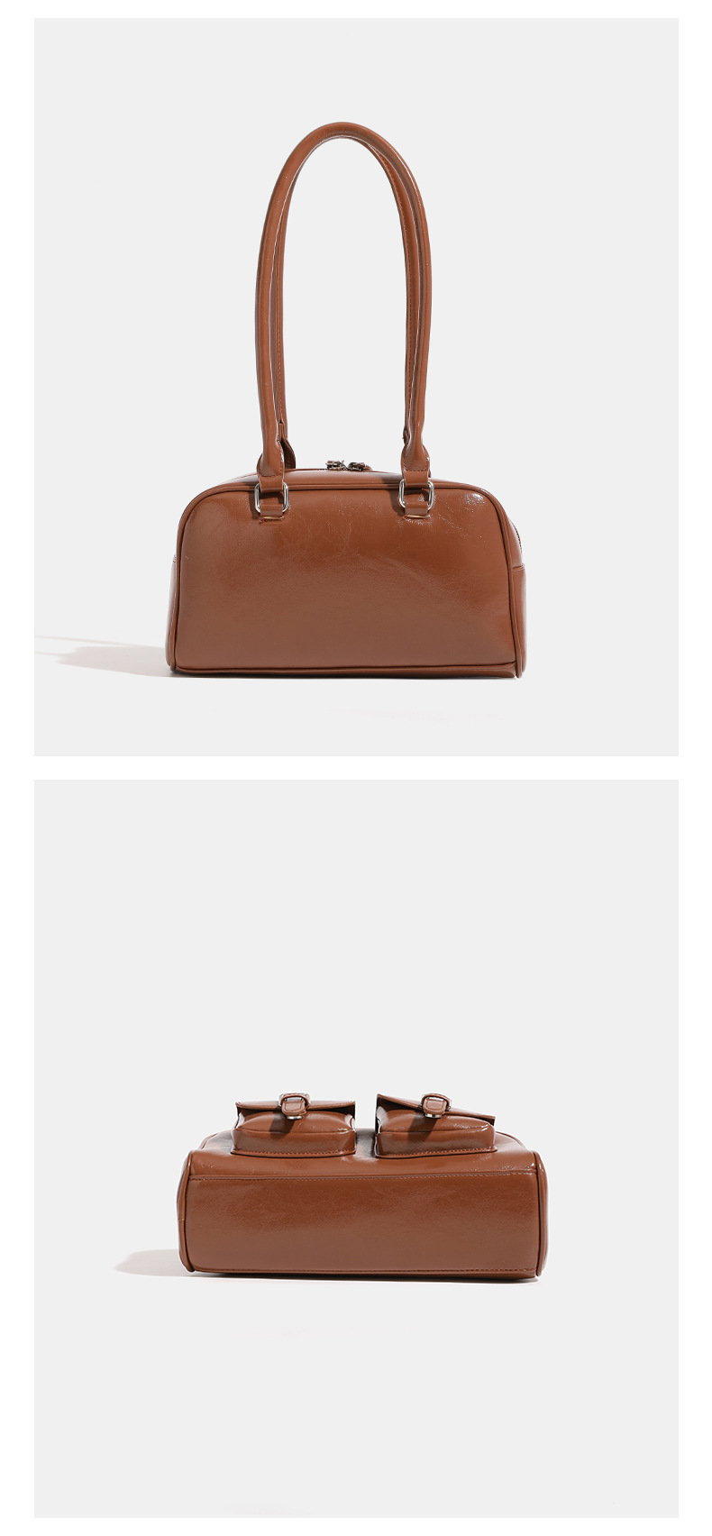 Boston Umhängetasche Aus Gewachstem Leder Für Damen Herbst Winter_voghion.com