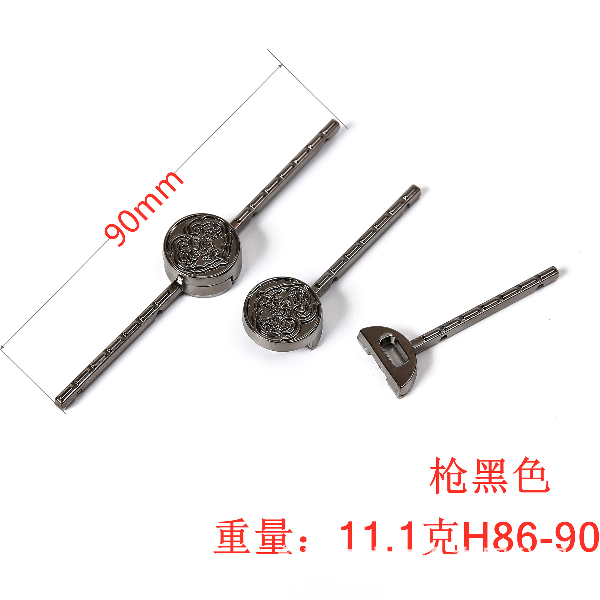 チャイナドレスの金属の一字のバックルの中国風のボタンの合金のdiyの縫い目のボタンの装飾は新しい中国式のロックの棒を掛けます。