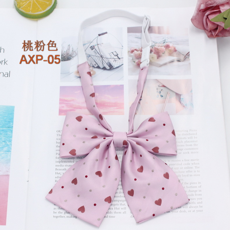 Fabricante en stock amor boxeador pajarita coreana estilo de la Universidad chica lindo arco JK uniforme pajarita collar flor
