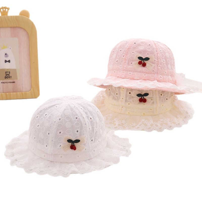 Sombreros para bebés pequeños meses sombreros para bebés de primavera y otoño delgados 6 - 12 meses sombreros de sol de encaje para bebés verano