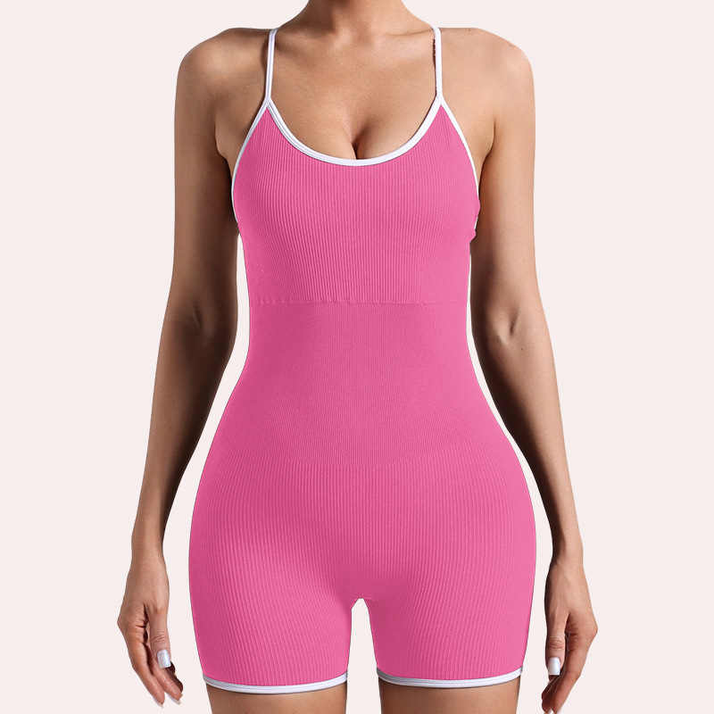 Amazon transfronterizo Europa y América espalda cruzada yoga pantalonés de acondicionamiento físico femenino hermosa espalda apertada camiseta deportiva