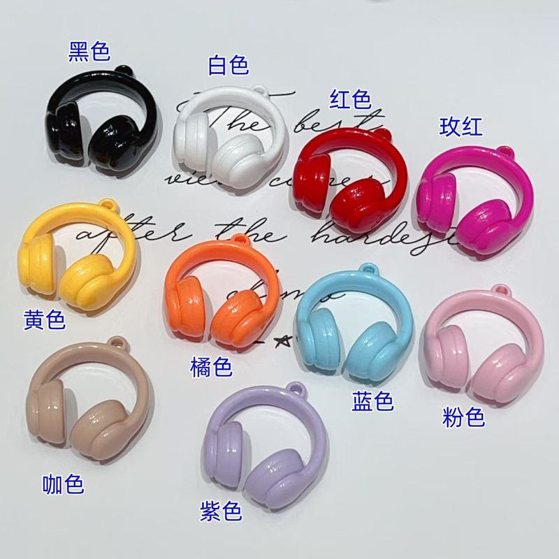 アクリルヘッドフォンペンダント透明電気メッキソリッドカラーペイントインスタイル DIY 携帯電話チェーンバッグぶら下げジュエリーアクセサリー卸売|undefined