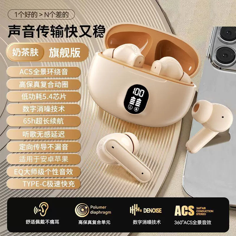 Bluetooth-наушники Voice of Berlin 895B, внутриканальные, 65 ч автономии, ACS 360° стерео, шумоподавление