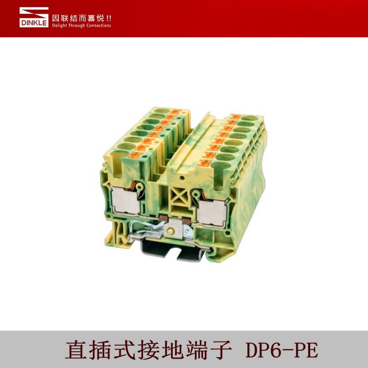 DINKLE町洋电气 直插式接地端子 DP6-PE 一进一出