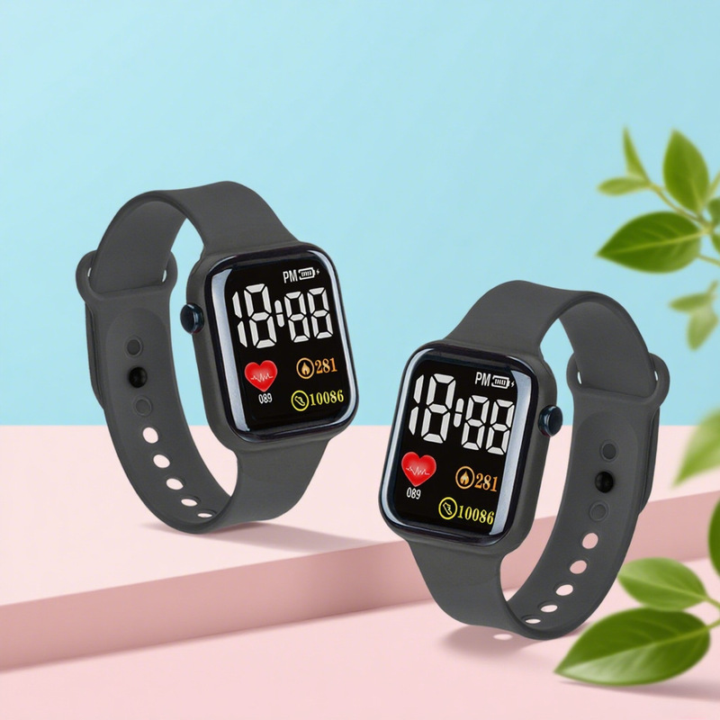 Foreign Trade Cross-Border Hot-Selling Y1Ax3Led Watch Electronic Watch with Button Square Numbers for Students and Children, Fashionable Electronic Watch Foreign Trade Cross-Border Hot-Selling Y1Ax3Led Watch Electronic Watch with Button Square Numbers for Students and Children, Fashionable Electronic Watch