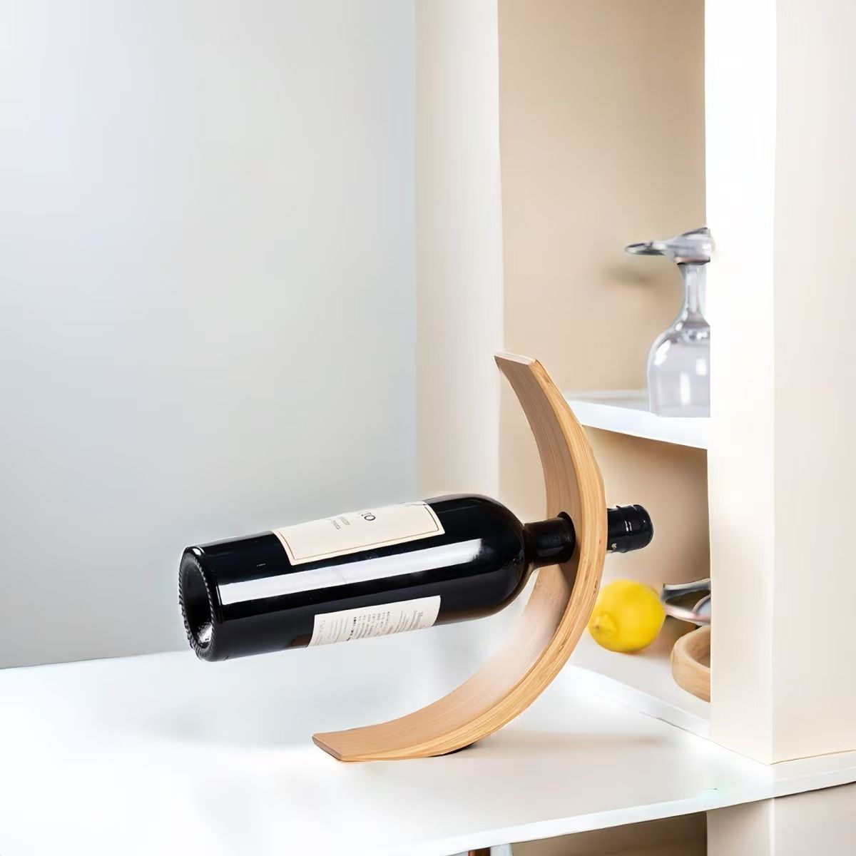 Wine Cabinet Shelf Decorative Ornaments Modern Simple Display Rack Red Wine Rack Creative Wine Bottle Rack Household Bamboo Rack