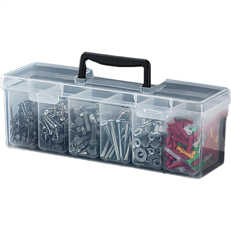 Caja Organizadora con Compartimentos para Piezas y Tornillos para Componentes y Pesca