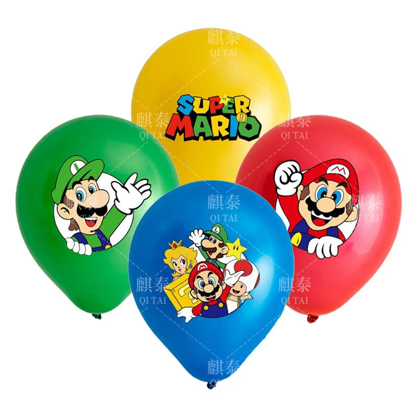 Трансграничный воздушный шар Super Mario 12-дюймовый день рождения Супер Марио латексный шар