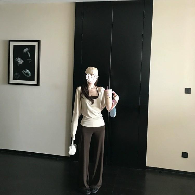 '姐系松弛'纯欲慵懒三件套轻盈无感氛围拉满其它纯色丝光上衣套装|undefined