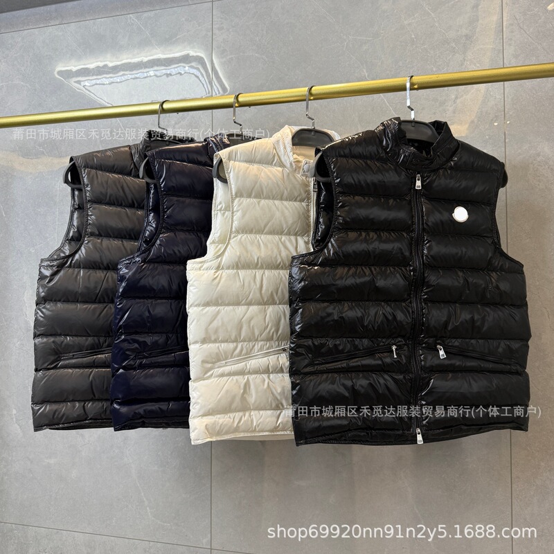 Cross-Border Foreign Trade Luxury Brand Unisex Couple's Clothing Autumn and Winter Stand Collar High-End down Jacket Fashion Casual Vest Cross-Border Foreign Trade Luxury Brand Unisex Couple's Clothing Autumn and Winter Stand Collar High-End down Jacket Fashion Casual Vest
