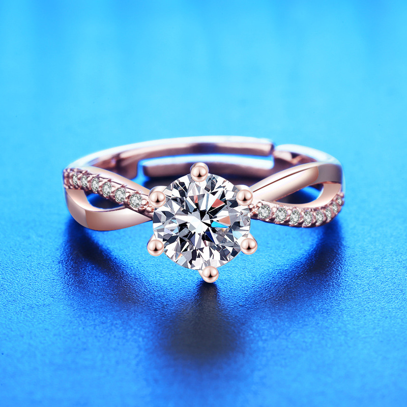 爱交织缠绕戒指