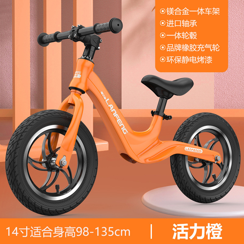 Coche de equilibrio para niños sin pedal 1-3-4 años coche deslizante 6 niñas 2 bebé coche deslizante de 12/14 pulgadas