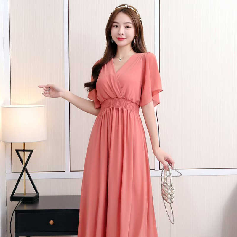 Elegant elastic fitted long shiffon brace