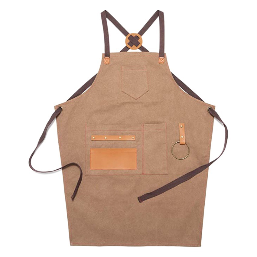 Amazon nuevo delantal de lona engrosada ropa de trabajo de peluquería femenina padre-niño arte caligrafía carpintería delantal al por mayor