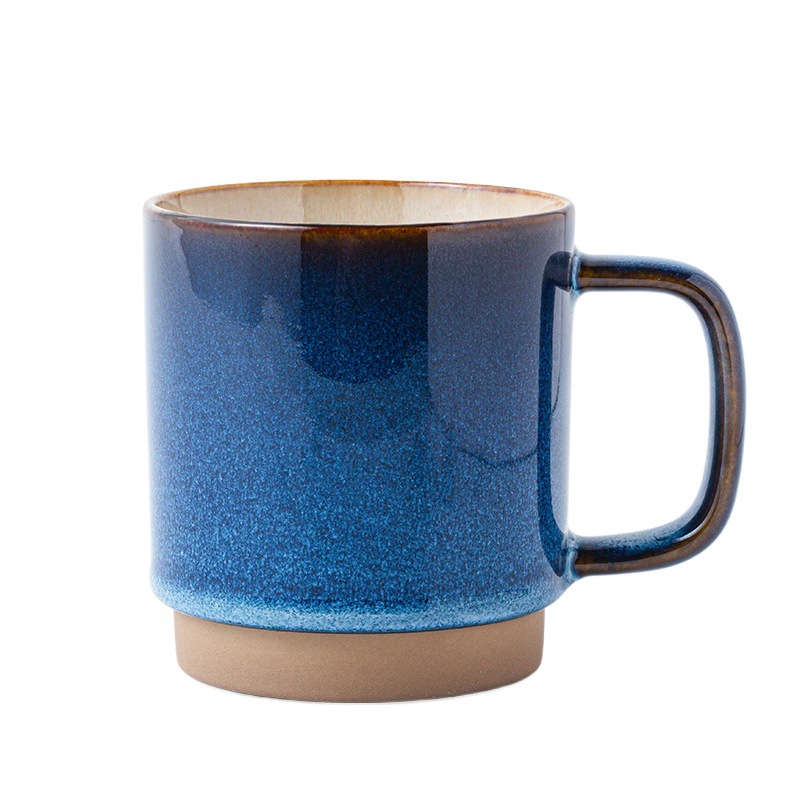 Taza de oficina Tao Run Hui, taza de café artesanal estilo retro, taza creativa y única, cerámica al por mayor de fábrica