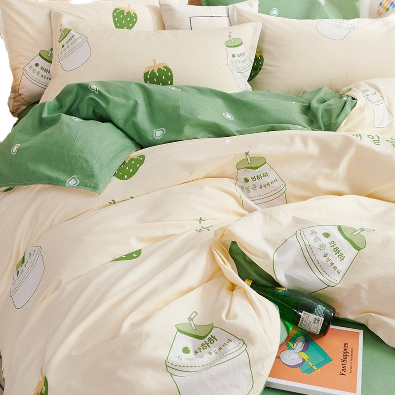 100 funda de edredón de algodón de una sola pieza de algodón dormitorio de estudiantes individual 150X180x200x230cm sábana cubierta de edredón doble