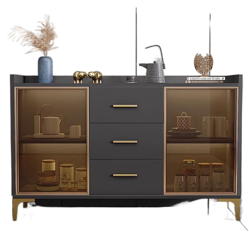 Gabinete de comedor moderno simple contra la pared armario de almacenamiento armario de almacenamiento sala de estar armario de almacenamiento de lujo ligero armario de microondas armario de té armario de vino