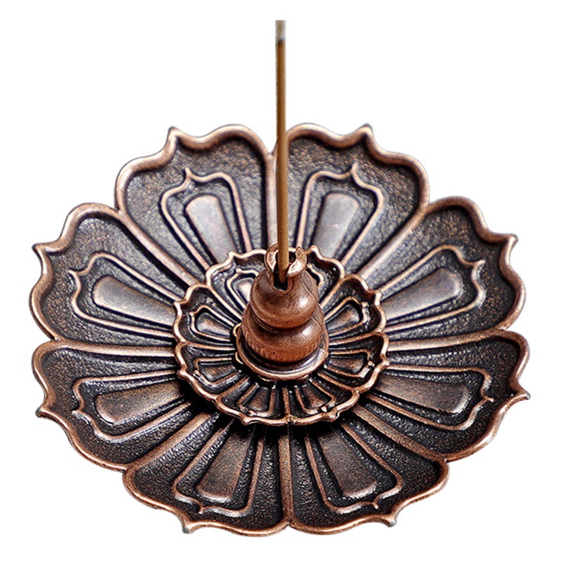 Gourd incense burner incense holder line incense lotus incense plate incense holder alloy incense fireproof cotton pad Xiangyun incense burner