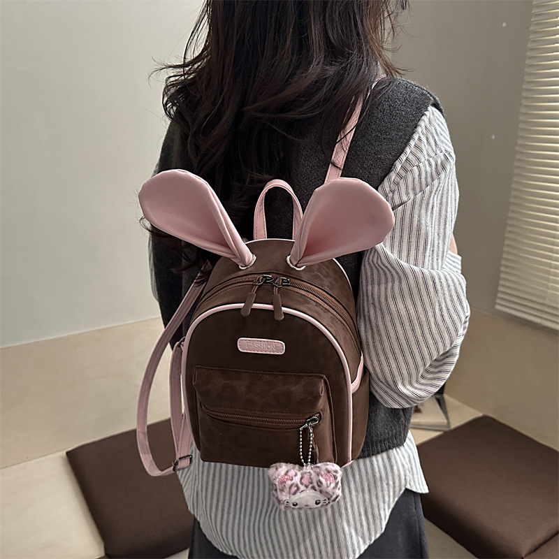 Viaje ligero mochila pequeña caricatura lindo orejas de conejo mochila para niños nueva mochila infantil