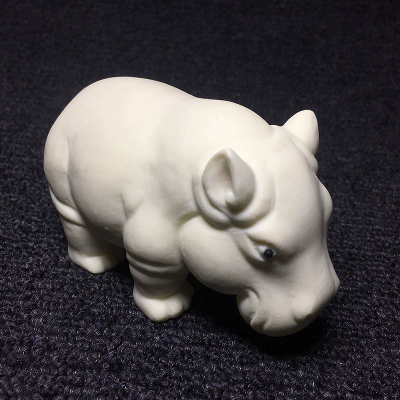 Резьба по слоновой кости, африканский бегемот, 8,5*5,5*4,5 см, для дома, гостиной, рабочего стола, чая, домашних животных, ремесленные украшения