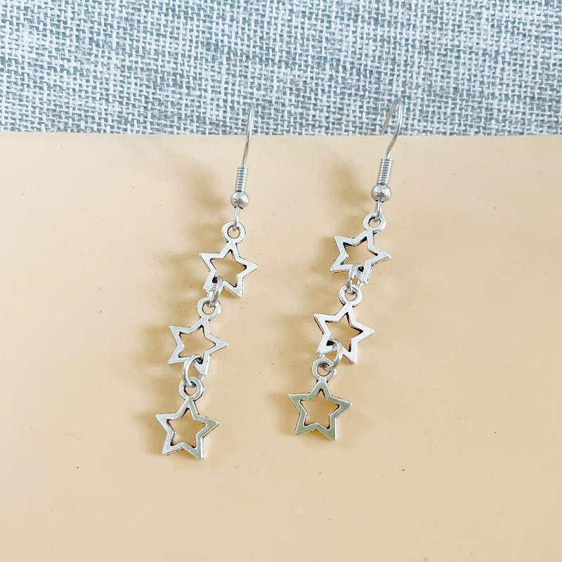Women'S Gender Plating, Hollow Out Design Casual Simple Style Star Alloy Wholesale Earrings Necklace