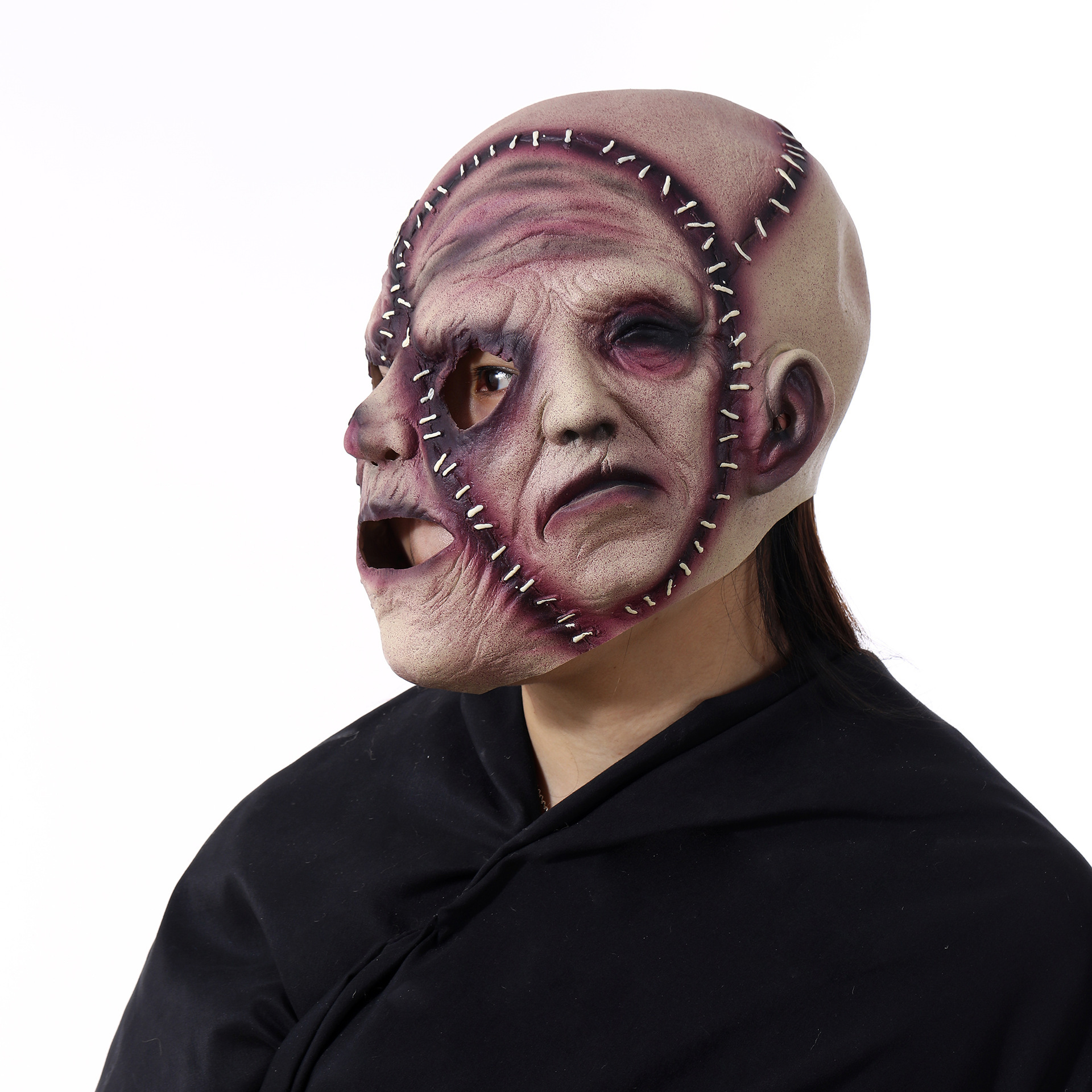 Máscara de Terror de Tres Caras con Cara de Fantasma para Fiesta de Halloween Transfronteriza Zonghong, Máscara de Látex Suave para el Festival de los Fantasmas image 4