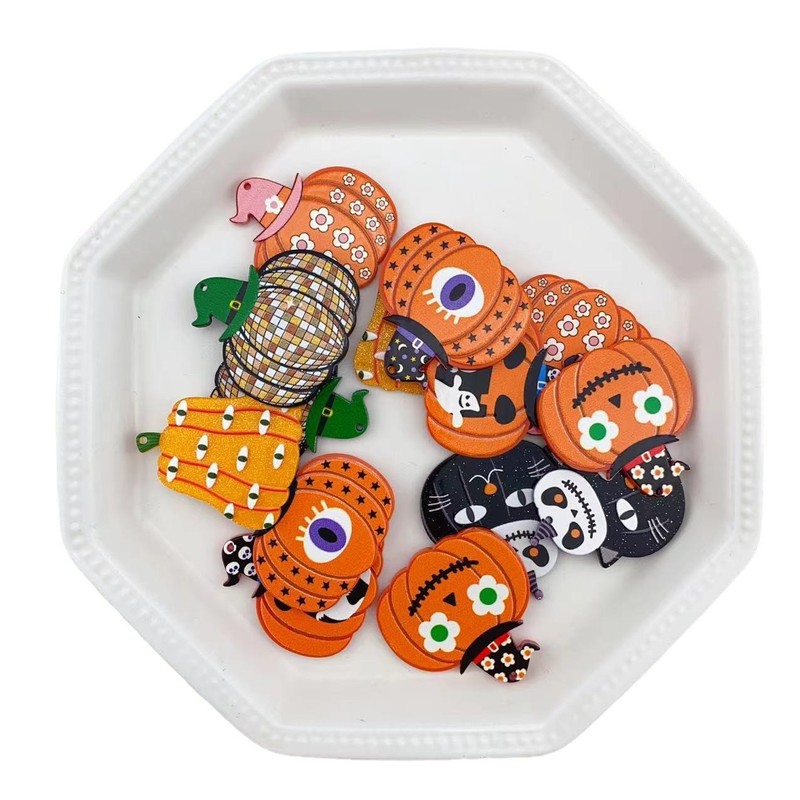 アクリルクロスボーダーレリーフかぼちゃハロウィーンシリーズペンダントDIYキーホルダー耳飾りペンダントアクセサリー|undefined
