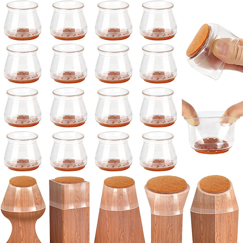 Mute de silicona de madera maciza silla pie almohadilla palillos pierna cubierta protectora engrosada resistente al desgaste cubierta de la pierna de comercio exterior Mesa elástica y silla cubierta del pie