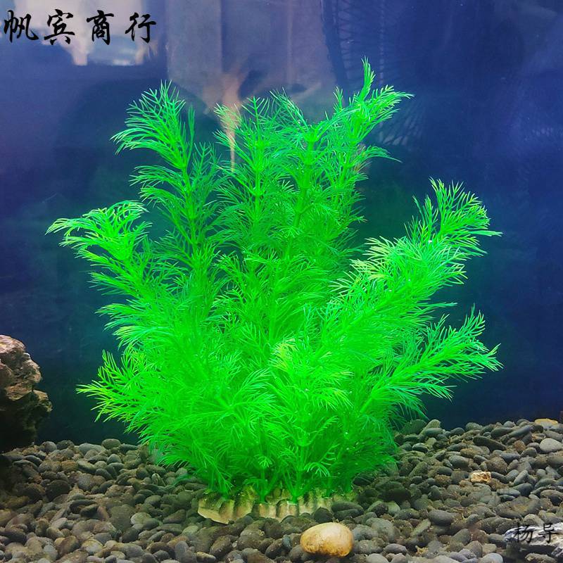 鱼缸装饰  水族造景假水装饰 塑料柔软水假花假