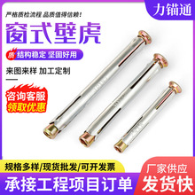 镀锌窗式壁虎门窗内膨胀螺栓内置膨胀栓沉头金属平头螺杆窗式壁虎