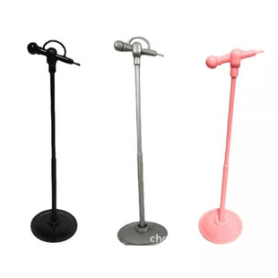 microphone cotton doll toy microphone standing wheat singing props dollhouse microphone accessories 3.4