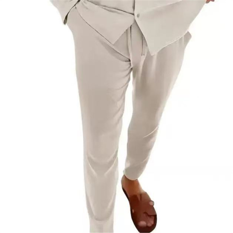 Cross-Border European and American New Men's Solid Color Sports Casual Pants Fashion Simple Versatile Slim Trendy Men's Pants