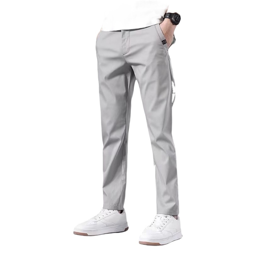 Pantalones casuales de los hombres de primavera y otoño sueltos todo fósforo moda juvenil pantalones casuales estiramiento simple recta deportes pantalones largos