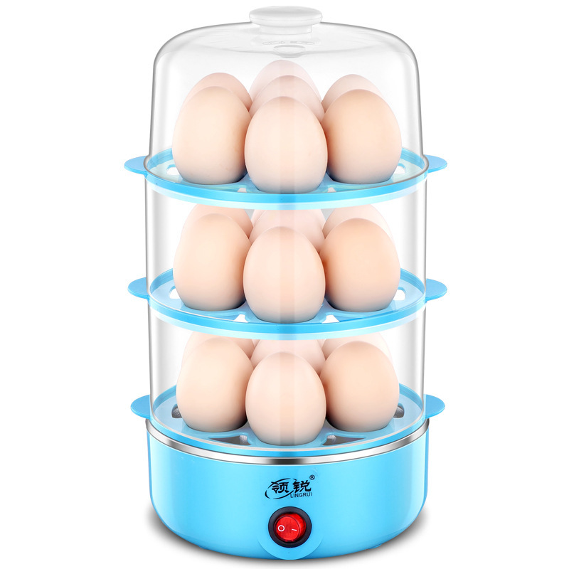 一件のリード二重蒸し卵器多機能小型蒸し卵煮卵鍋ステンレスミニ朝食機|undefined