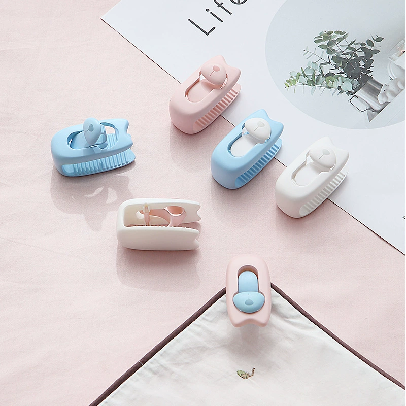 Безыгольный зажим для одеял в форме медведя, фиксатор для простыней с быстрым отсоединением в одно касание, популярный стиль, оптовая продажа.