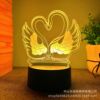 Night light, atmospheric swan, lights, table lamp, 3D, Birthday gift